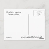 DRIE SISTERS MOUNTAIN BRIEFKAART (Achterkant)