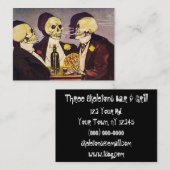 Drie skeletten visitekaartje (Voorkant / Achterkant)