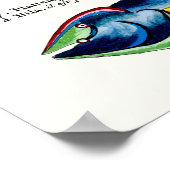 Drie Skinny Fish Poster op Antiek Wit (Hoek)