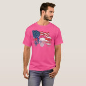 Drie Skulls Happy Independence Day 4e juli am T-shirt (Voorkant volledig)