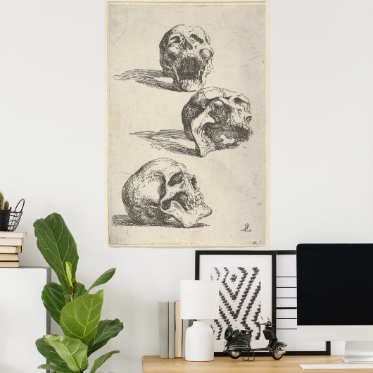 Drie Skulls Poster (Thuiskantoor)