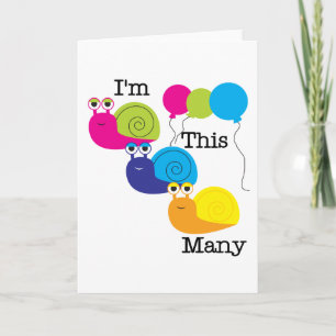 Drie slakken Ik ben zo veel Tshirts en geschenken Kaart