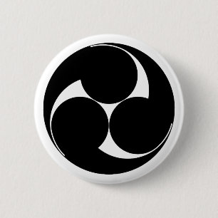 Drie slakkenhuisjes draaiend met de klok mee (Suga Ronde Button 5,7 Cm