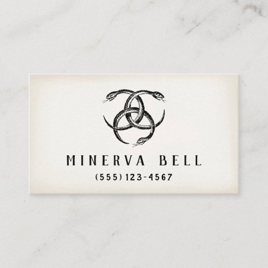 Drie Slangen Halloween Visitekaartje (Voorkant)