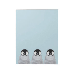 Drie slapende Baby pinguïnen Notitieblok