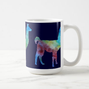 Drie Slender Colorwashed Llamas Koffiemok