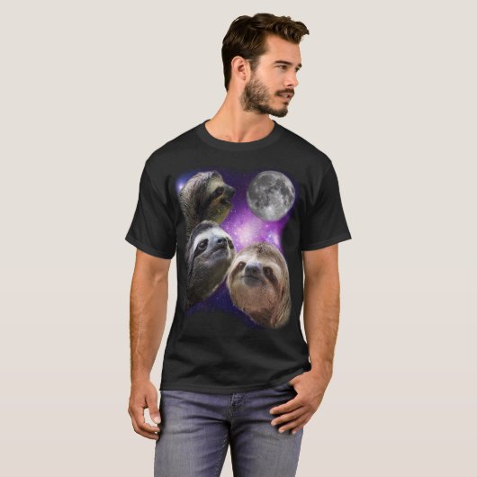 Drie sleuven in een moon als een wolf t-shirt (Voorkant volledig)