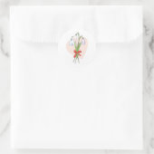 Drie sneeuwklokjes ronde sticker (Tas)