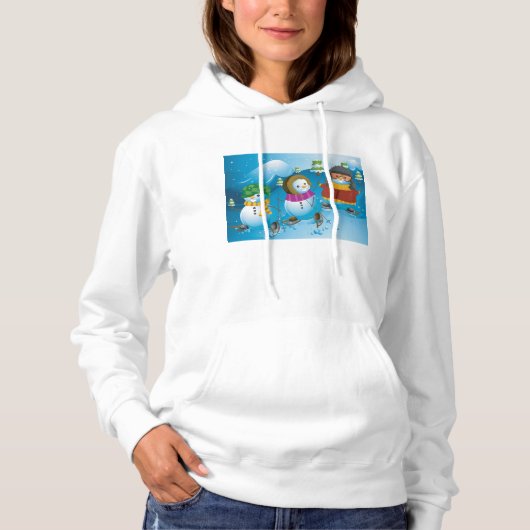 Drie Snowman Womens Hoodie (Voorkant)