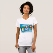 Drie Snowman Womens T-Shirt (Voorkant volledig)
