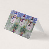Drie Snowmen-kerstKaart Kaart (Voorkant)