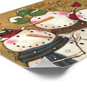 Drie Snowmen Poster (Hoek)