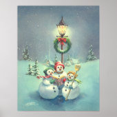 DRIE SNOWMEN VAN SHARON SHARPE POSTER (Voorkant)