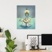 DRIE SNOWMEN VAN SHARON SHARPE POSTER (Thuiskantoor)