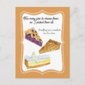 Drie soorten comfort briefkaart (Voorkant)