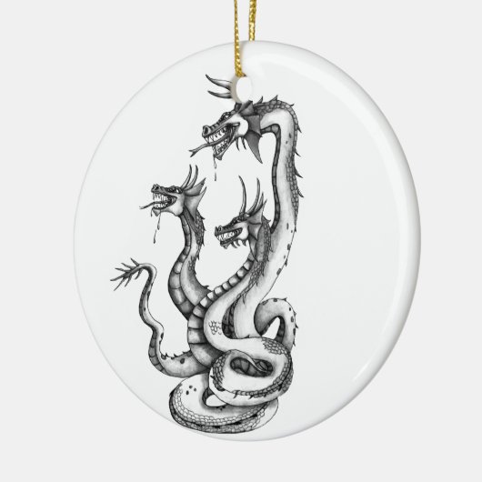 Drie soorten Hydra-ontwerp Keramisch Ornament (Links)