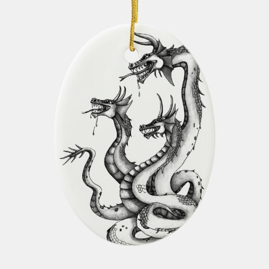 Drie soorten Hydra-ontwerp Keramisch Ornament (Voorkant)