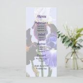 Drie Soorten Irissen Trouwmenu Menu (Staand voorkant)
