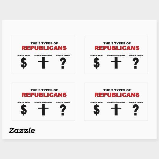 Drie soorten Republikeinen Stickers (Vel)