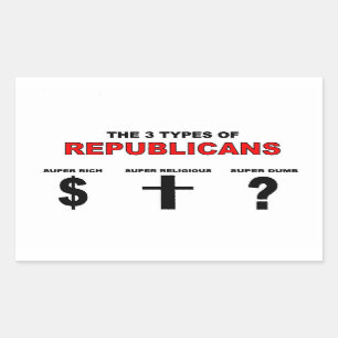 Drie soorten Republikeinen Stickers