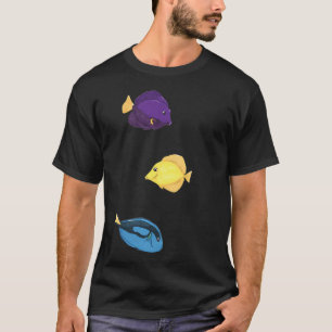Drie soorten Tang Fish - Cartoon T-shirt