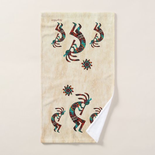 Drie Southwest Kokopelli Bath-handdoekset Bad Handdoek (Handdoek)