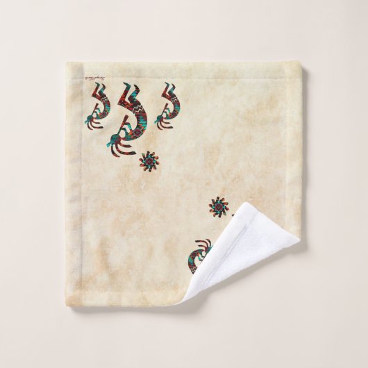 Drie Southwest Kokopelli Bath-handdoekset Bad Handdoek (Wasdoekje)