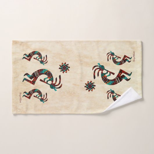 Drie Southwest Kokopelli Bath-handdoekset Bad Handdoek (Handdoek)