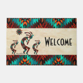 Drie Southwest Kokopelli Doormat Deurmat (Voorkant)