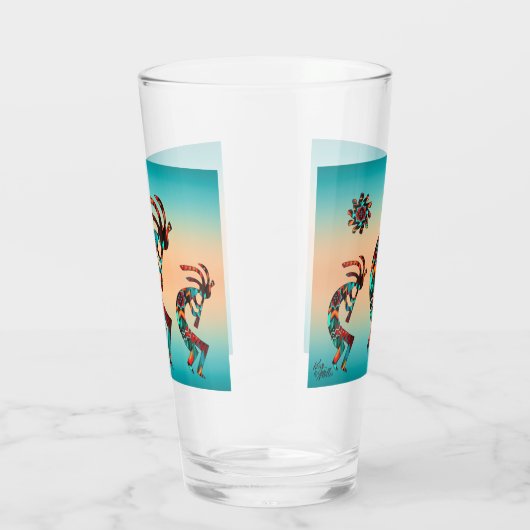 Drie Southwest Kokopelli Glass Glas (Rechts)