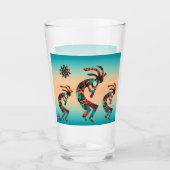 Drie Southwest Kokopelli Glass Glas (Voorkant)