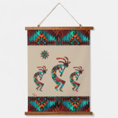 Drie Southwest Kokopelli Hanging Tapestry Hangend Wandkleed (Voorkant)
