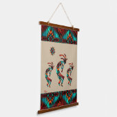 Drie Southwest Kokopelli Hanging Tapestry Hangend Wandkleed (Gebogen)