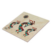 Drie Southwest Kokopelli-keramische Tegel Tegeltje (Zijkant)