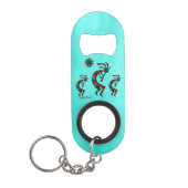 Drie Southwest Kokopelli Sleutelhanger Bottle Open Mini Flessenopener (Voorkant)