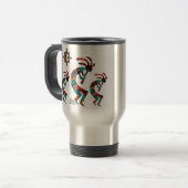 Drie Southwest Kokopelli Travel Mug Reisbeker (Voorkant links)