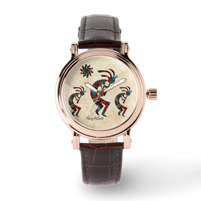 Drie Southwest Kokopelli Watch Horloge (Voorkant)
