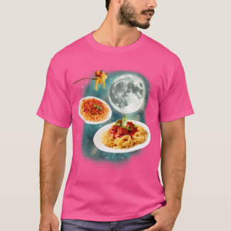 Drie Spaghetti Maan Pasta Liefhebbers 3 Noedels Hu T-shirt