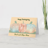 Drie Sparkly Pumpkins voor Thanksgiving Kaart (Voorkant)