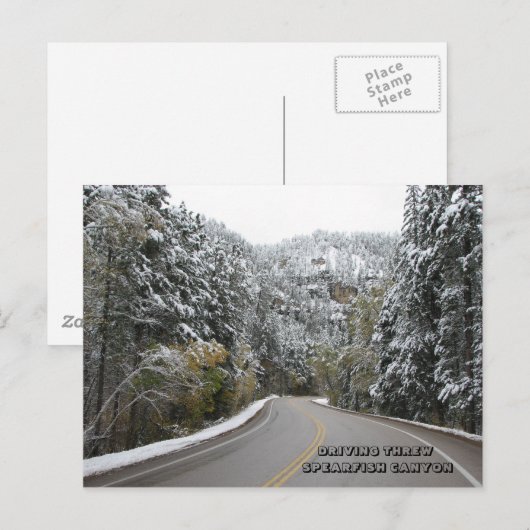 DRIE SPEARFISH CANYON - Gepersonaliseerd Briefkaart (Voorkant / Achterkant)