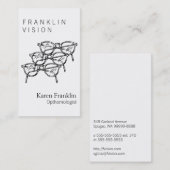 Drie spectaculaire oogbolletjes visitekaartje (Voorkant / Achterkant)