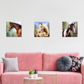 Drie spectaculaire paarden muurkunst sets (Woonkamer)