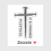 Drie spijkers kruis Tetelestai Sticker (Vel)
