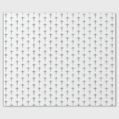 Drie spijkers kruis zwart en wit cadeaupapier (Vlak)