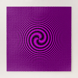 Drie spiraaltjes in vioolroze legpuzzel