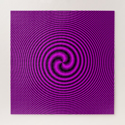 Drie spiraaltjes in vioolroze legpuzzel (Horizontaal)