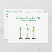 Drie spiraalvormige Lucky Bamboo We verhuisd aanko Briefkaart (Voorkant / Achterkant)