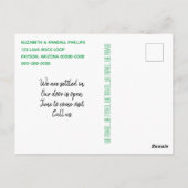 Drie spiraalvormige Lucky Bamboo We verhuisd aanko Briefkaart (Achterkant)