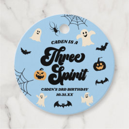 Drie Spirit Blue Halloween 3e verjaardagsfeest Bedankjes Labels