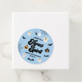 Drie Spirit Blue Halloween 3e verjaardagsfeest Bedankjes Labels (In situ)